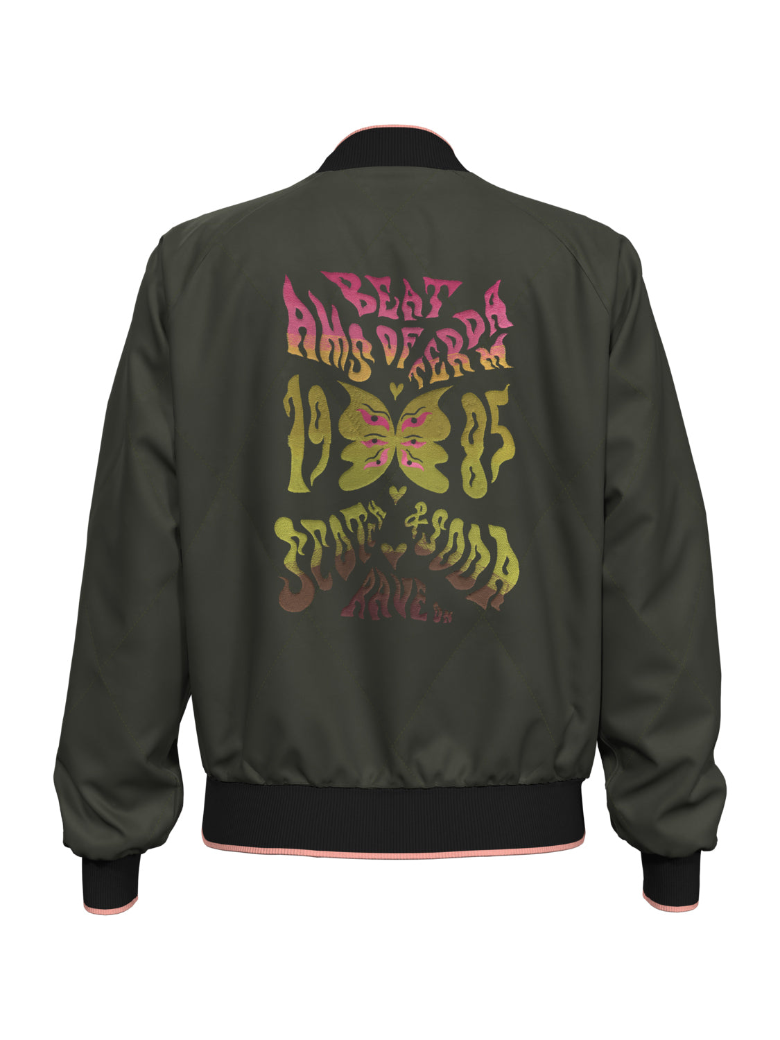 Psychedelic Embroided Bomber Jacket