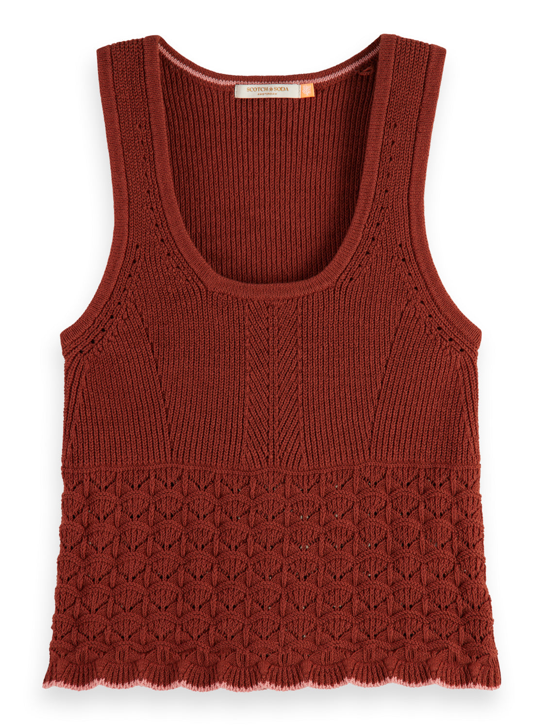 Terracotta Pointelle Tank