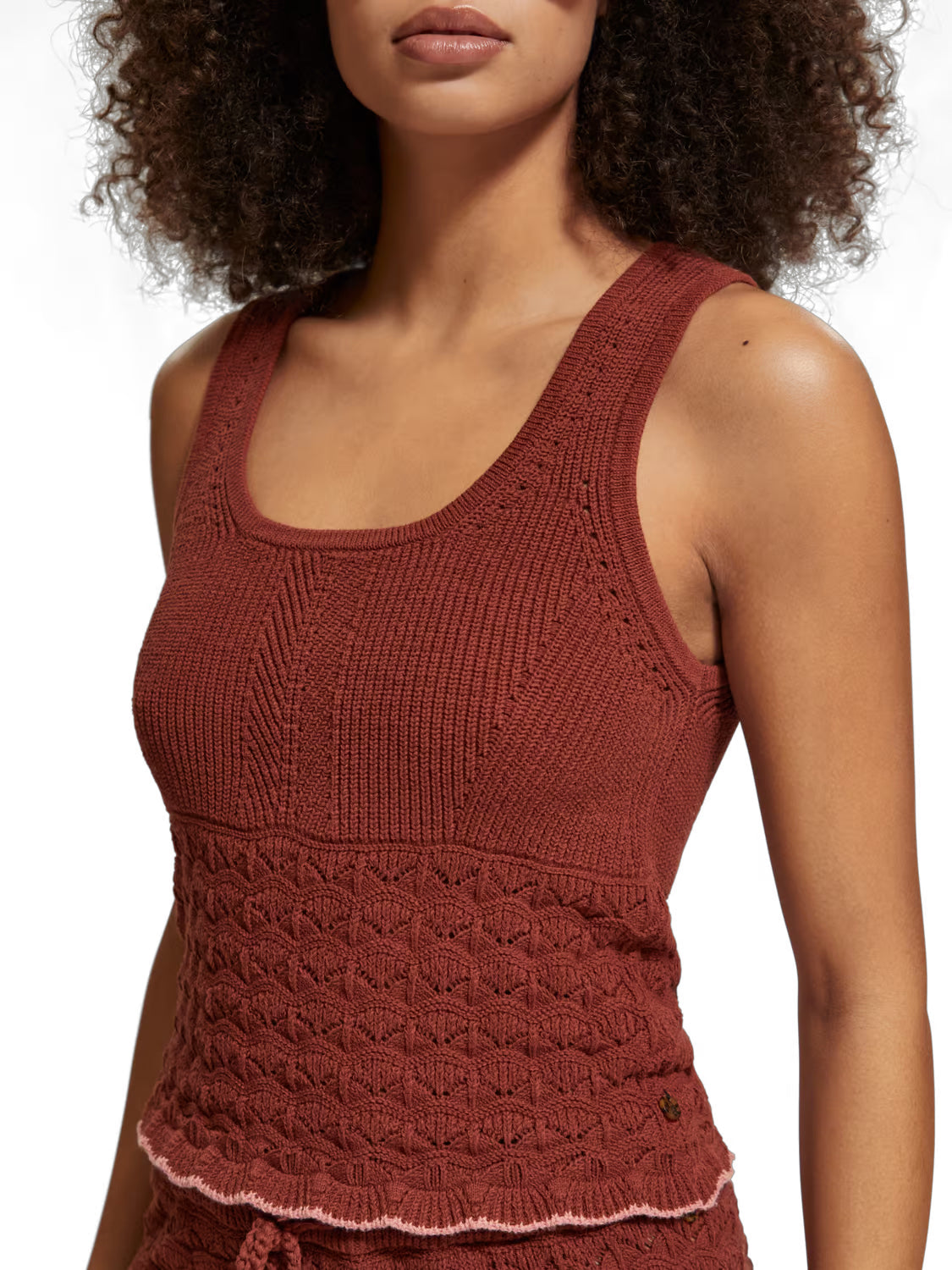 Terracotta Pointelle Tank