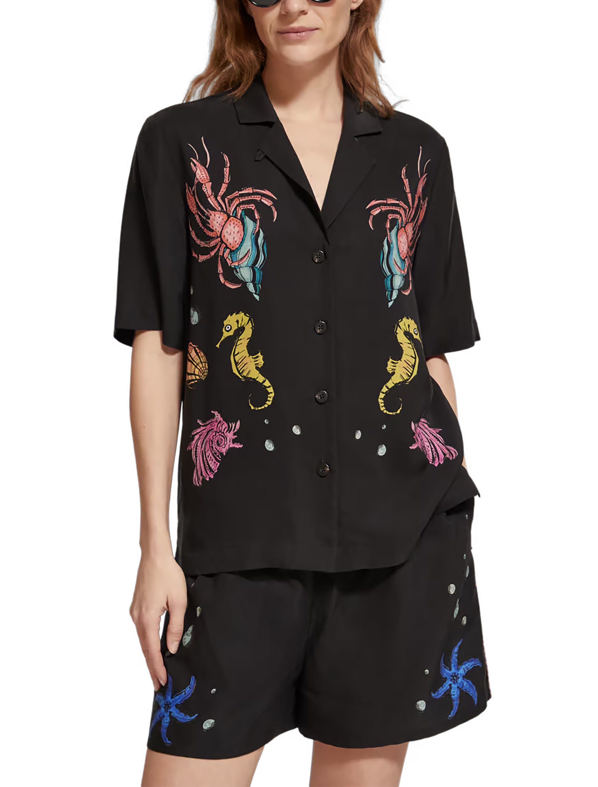 Placement Print Camp Shirt