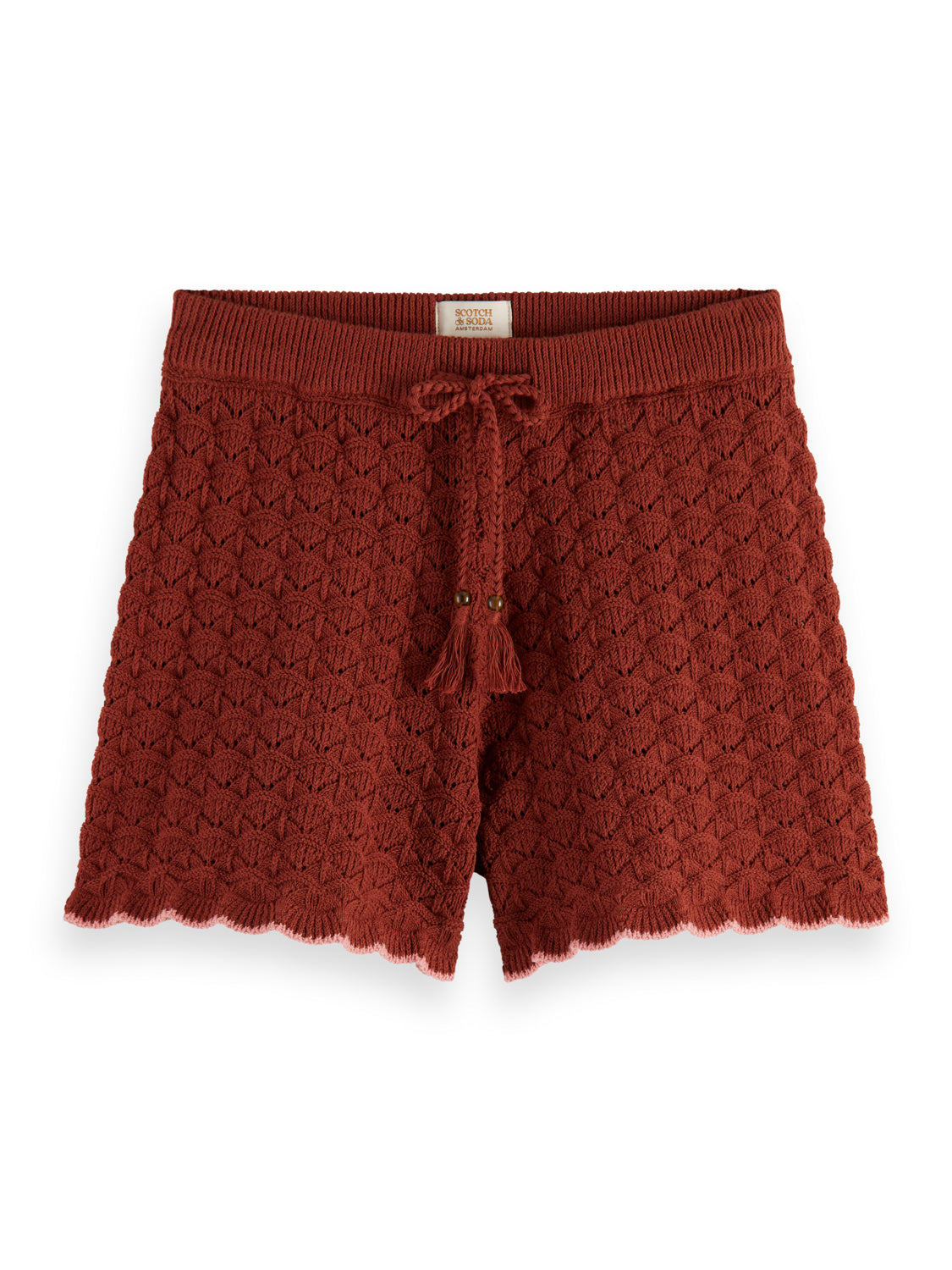 Terracotta Pointelle Shorts