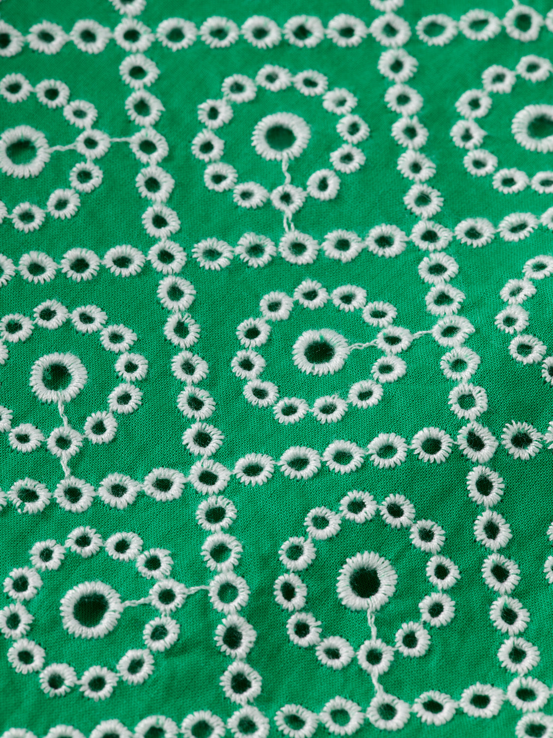 Broderie Straight Leg Pant, Green
