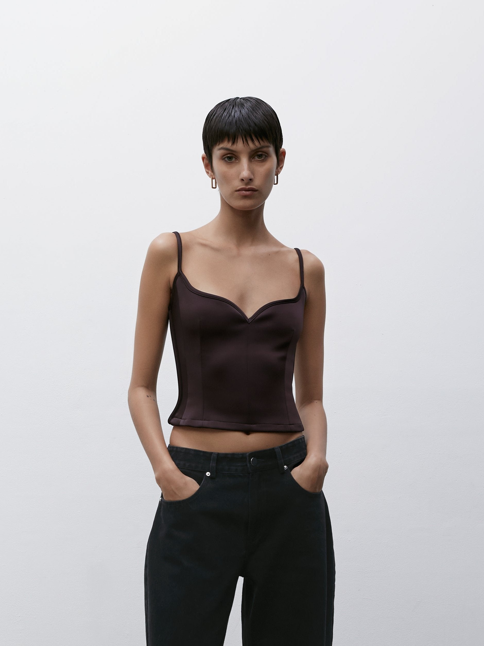 Heart Singlet, Chocolate