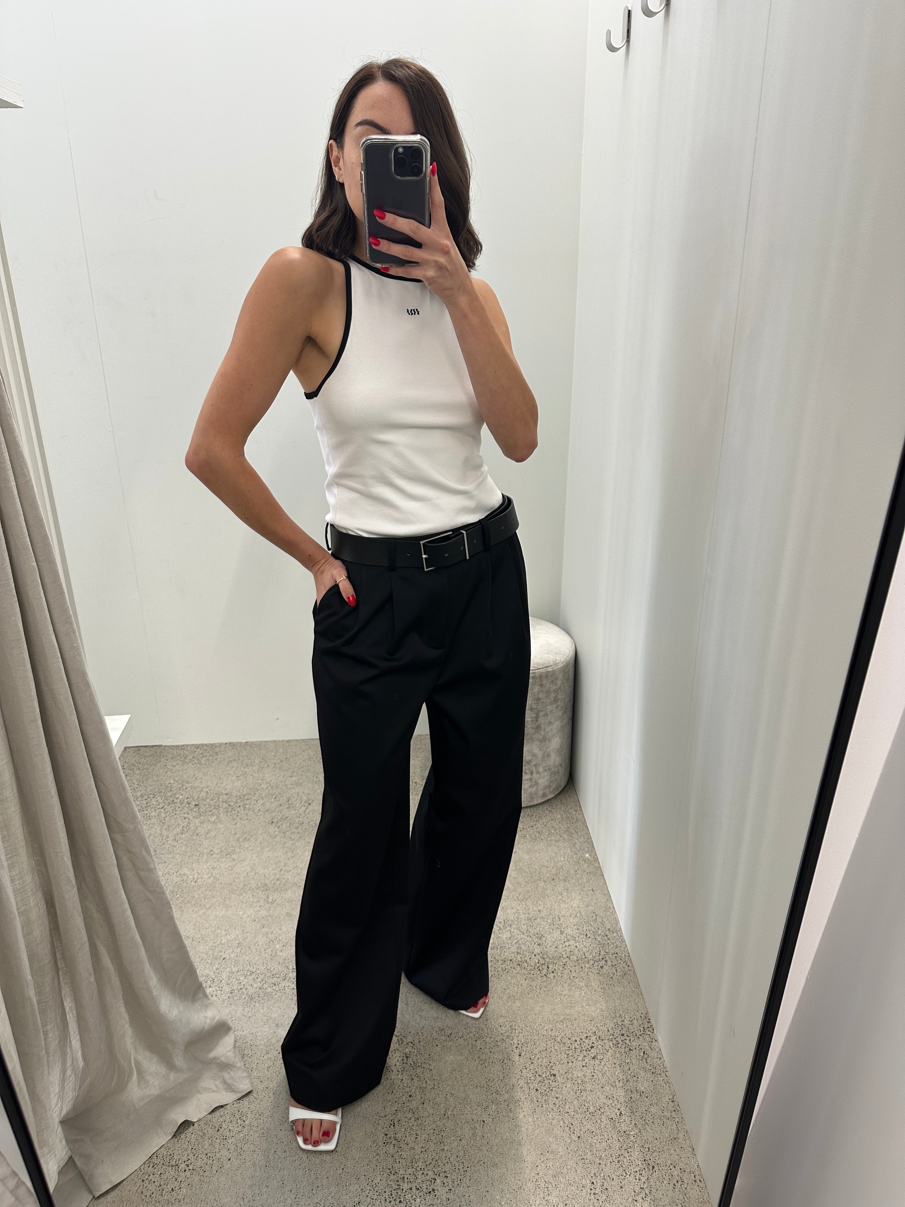 Cotton Vest, Black & White