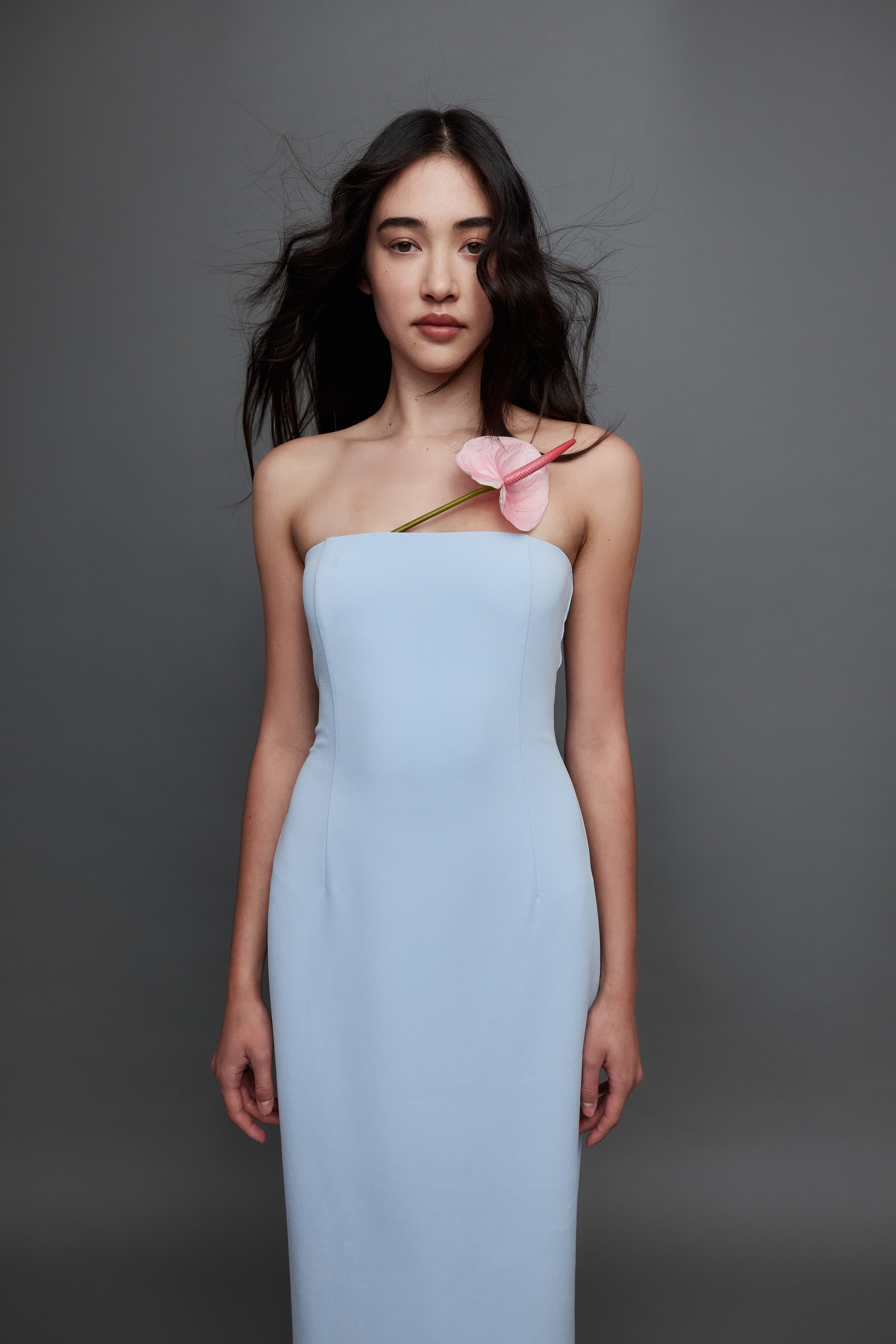 Strapless Dress, Blue