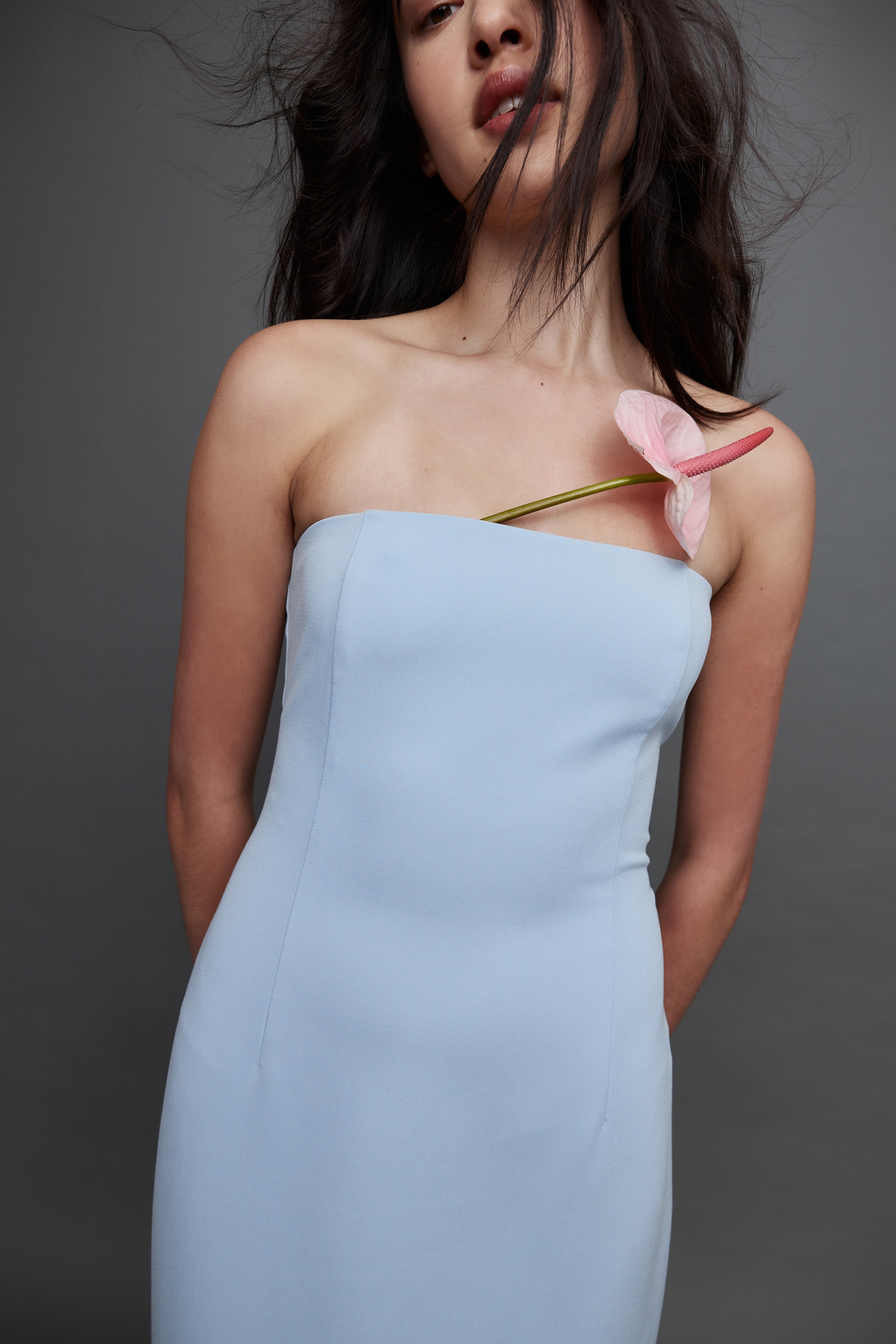 Strapless Dress, Blue