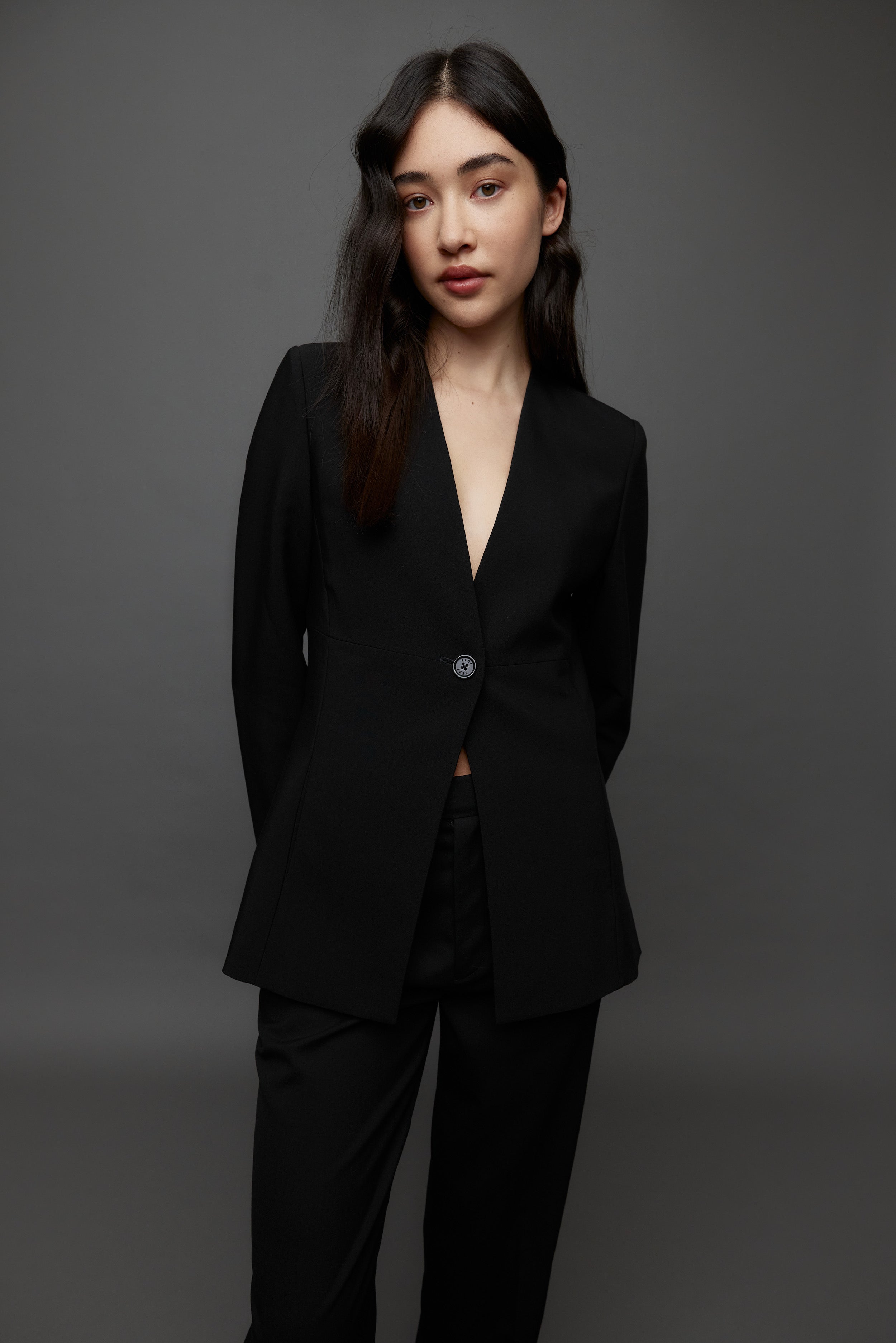 Collarless Blazer