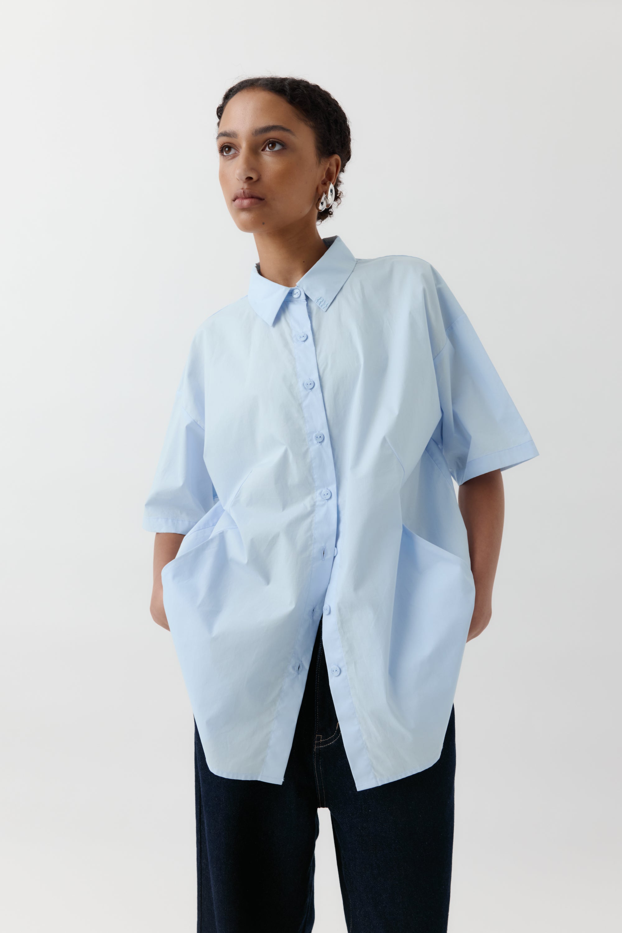 Leisure Shirt, Cotton Blue