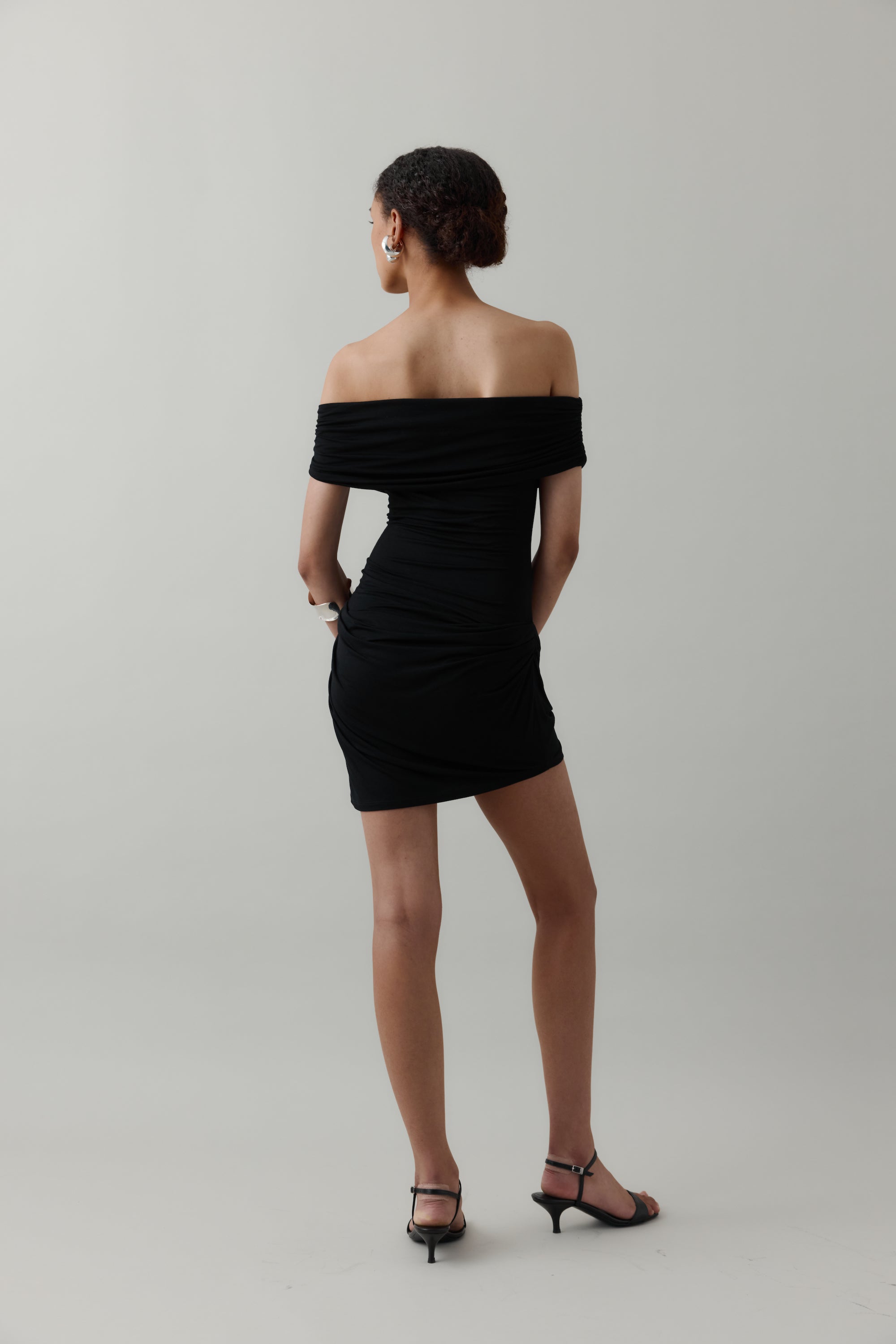 Off-The-Shoulder Dress, Black