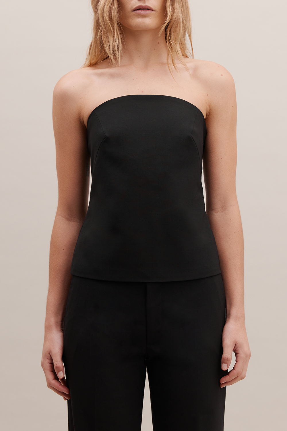 Strapless Top, Black