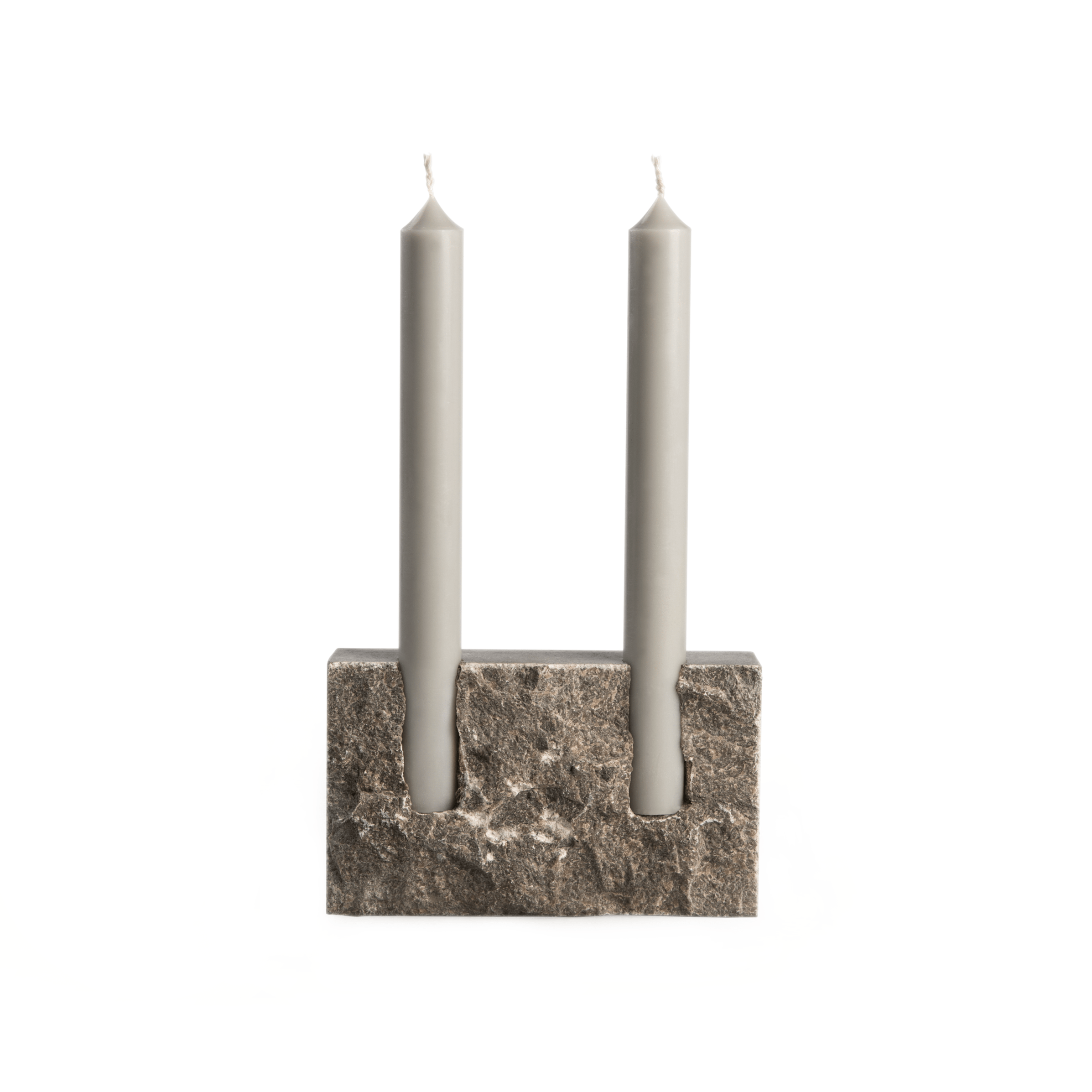 Snug Candle Holder, Raw Grey