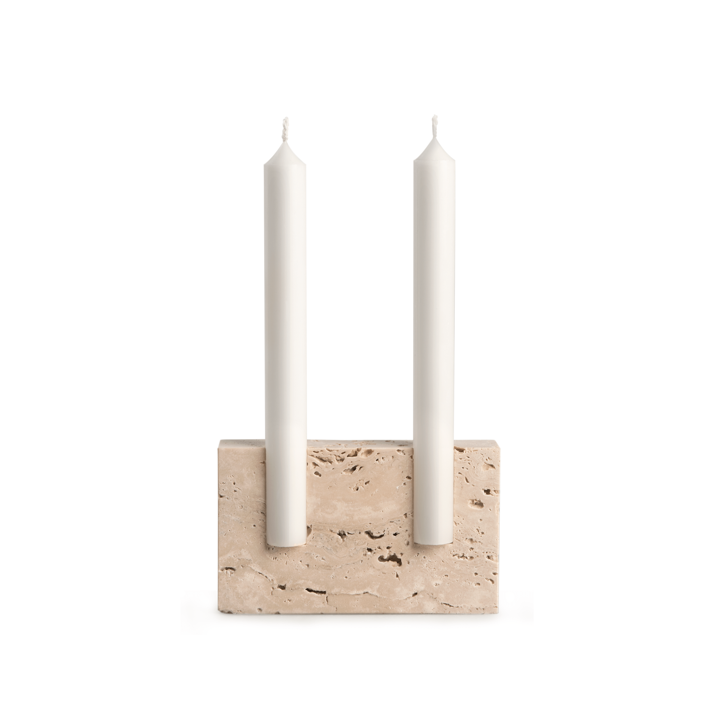Snug Candle Holder, Smooth Bone