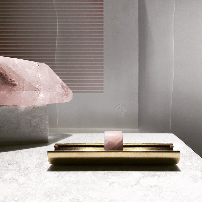 Circa Mineral Incense Holder, Rose Quartz