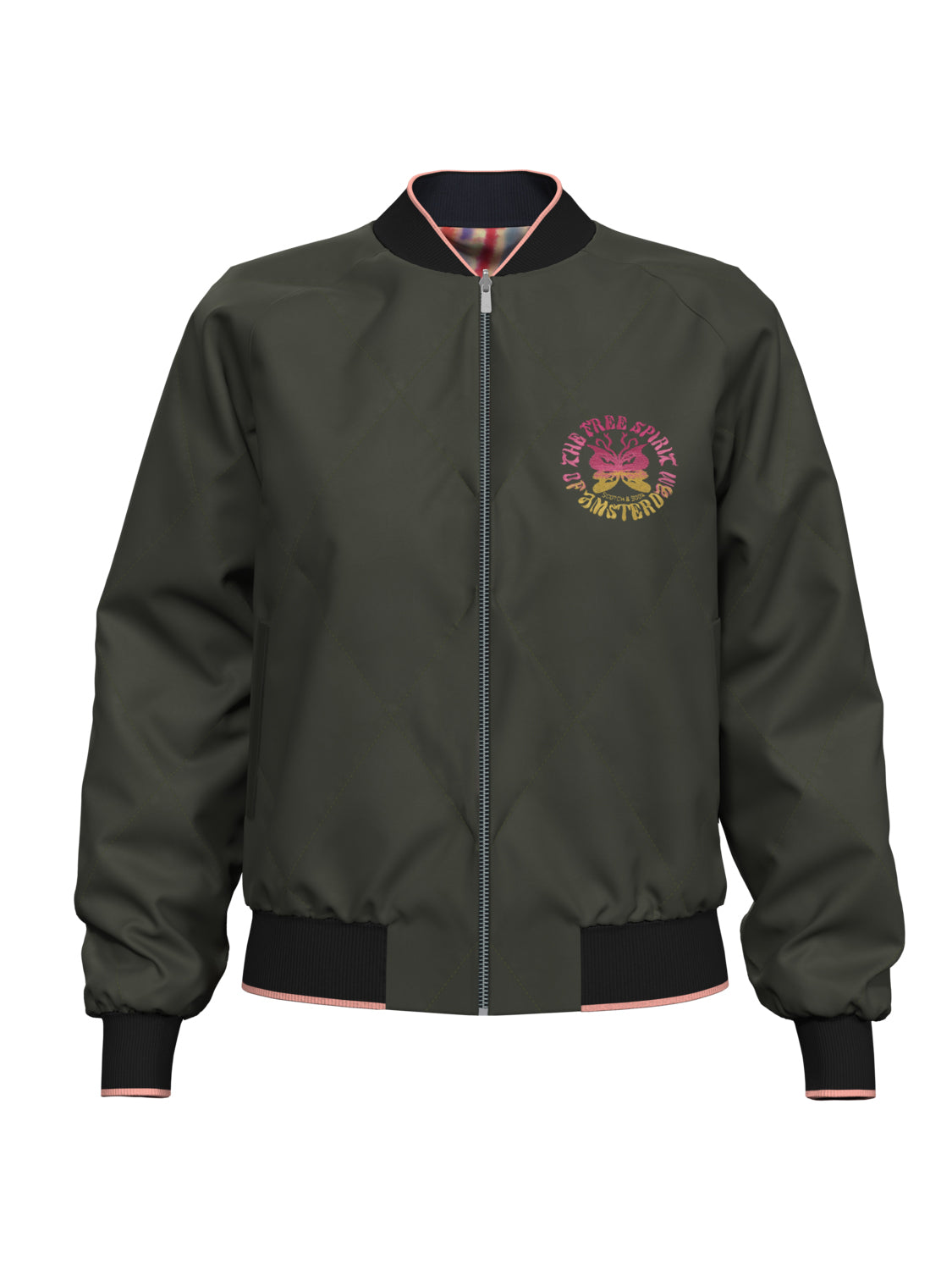 Psychedelic Embroided Bomber Jacket