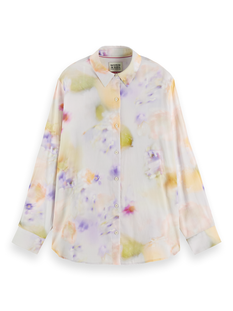 Motion Print Oversized Shirt