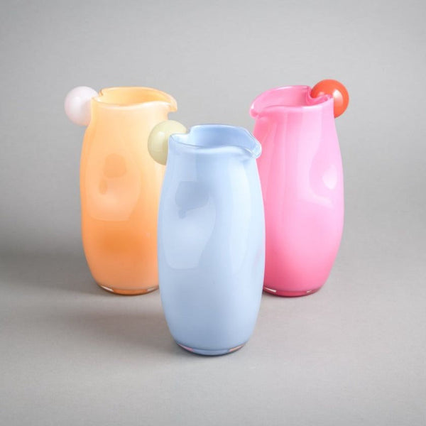 Jug with a Twist, Red Cherry & Pink