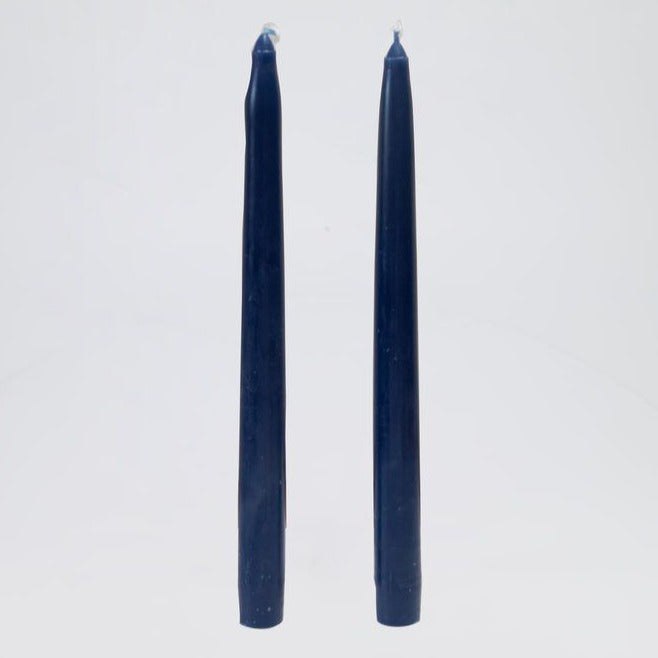 Pair of Tapered Dinner Candles, Deep Sea