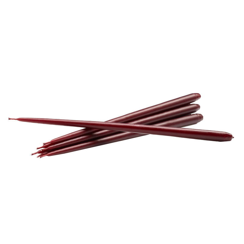 Taper Candles, Burgundy Red