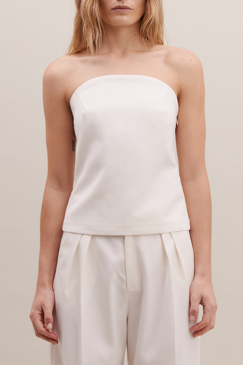 Strapless Top, Ivory