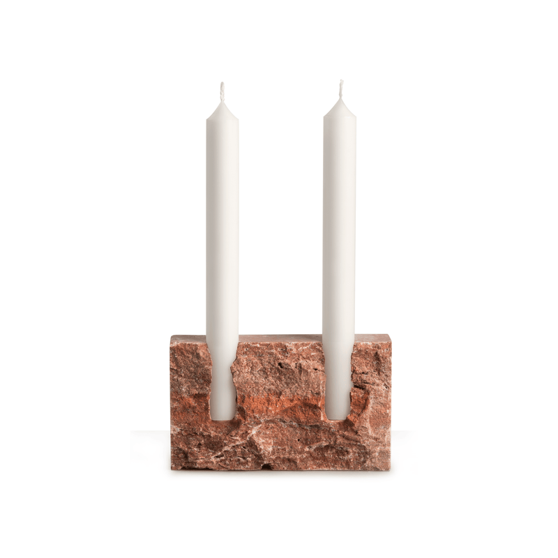 Snug Candle Holder, Raw Red